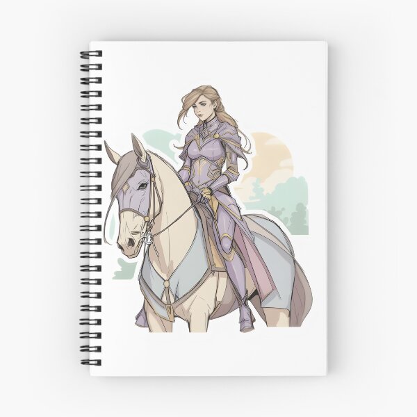 Item preview, Elegant Warrior Woman on Mythical Horse – Dark Sketch Illustration designed and sold by Jiyahh.