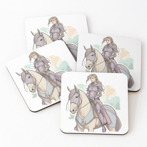 Item preview, Elegant Warrior Woman on Mythical Horse – Dark Sketch Illustration designed and sold by Jiyahh.