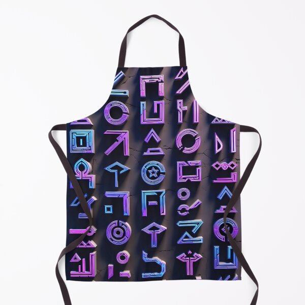 Item preview, Neon Light, Cyberpunk Egyptian Hieroglyphics, symmetrical textures (image size 8320x12480) designed and sold by Digital-Davinci.