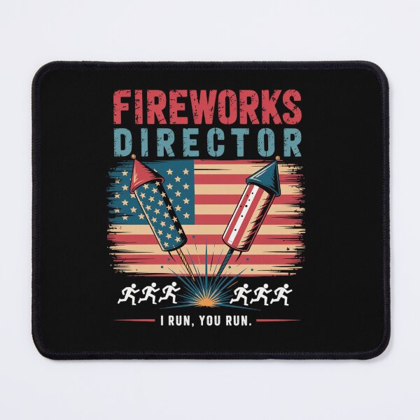 Item preview, Fireworks Director I Run You Run 4Th Of July designed and sold by StephenDDArt.