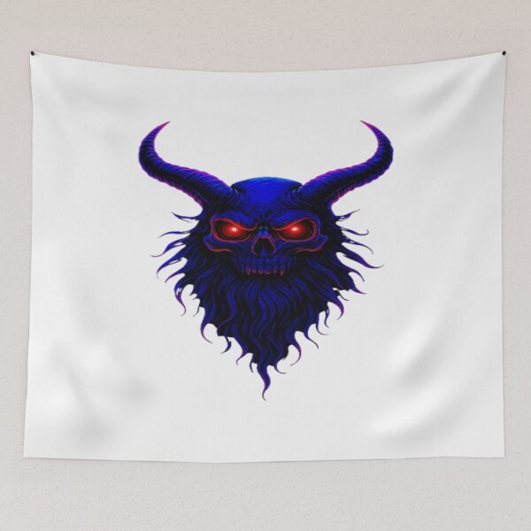 Item preview, Neon Demon Skull – Glowing Red-Eyed Horror Art designed and sold by GlowAIDesigns.