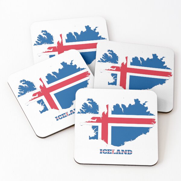 Artikelvorschau, Kartendesign mit Island-Flagge entworfen und verkauft von BasbiArt.