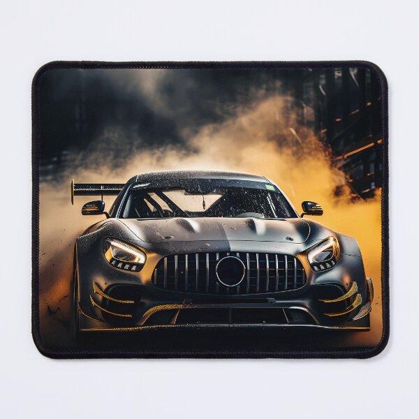 Item preview, Ferocious race car exploding from smoke in dramatic motion designed and sold by RevUpDesign.