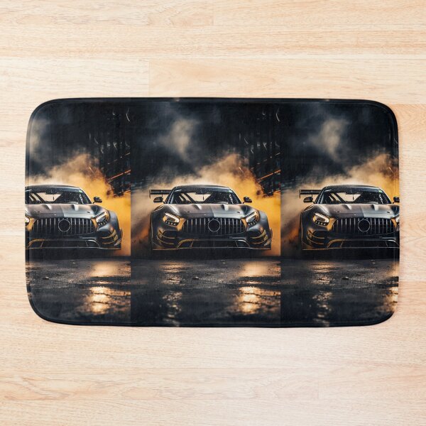 Item preview, Ferocious race car exploding from smoke in dramatic motion designed and sold by RevUpDesign.