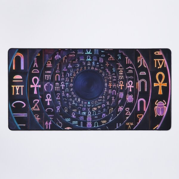 Item preview, Neon Light, Cyberpunk Egyptian Hieroglyphics, symmetrical textures (image size 8320x12480) designed and sold by Digital-Davinci.
