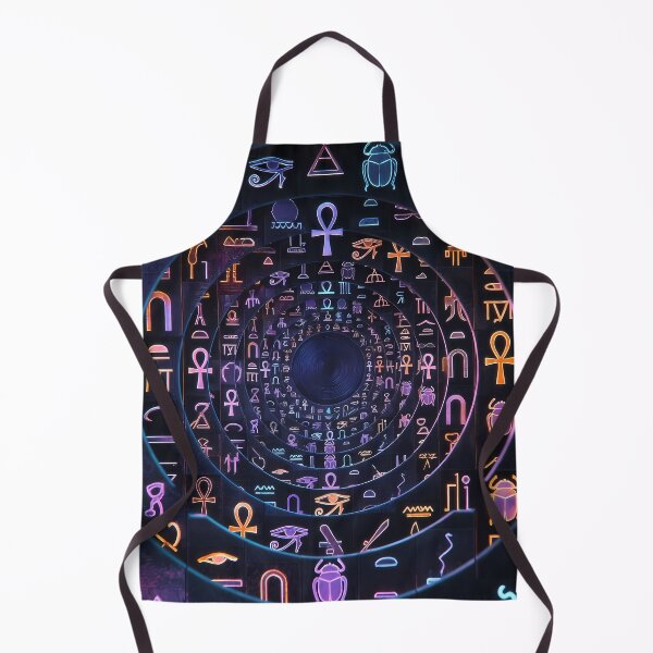 Item preview, Neon Light, Cyberpunk Egyptian Hieroglyphics, symmetrical textures (image size 8320x12480) designed and sold by Digital-Davinci.