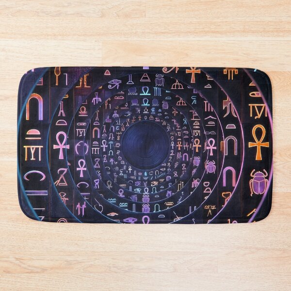 Item preview, Neon Light, Cyberpunk Egyptian Hieroglyphics, symmetrical textures (image size 8320x12480) designed and sold by Digital-Davinci.