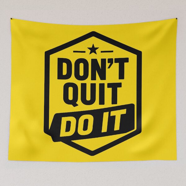 Item preview, DON'T QUIT DO IT Shield Logo designed and sold by ColorNestStudio.