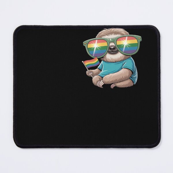 Item preview, Cute Pocket Sloth LGBT Animal Rainbow Flag Gay Pride designed and sold by LegendsArt75.