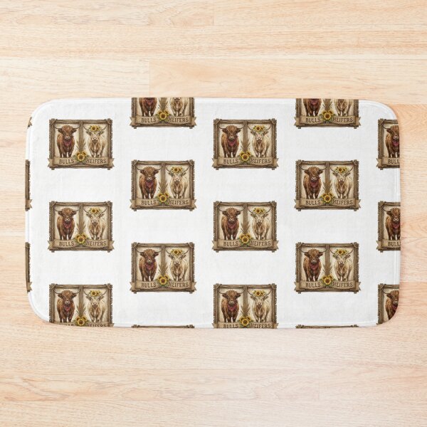 Item preview, Highland Cow Toilet Sign designed and sold by yellowveggiez.