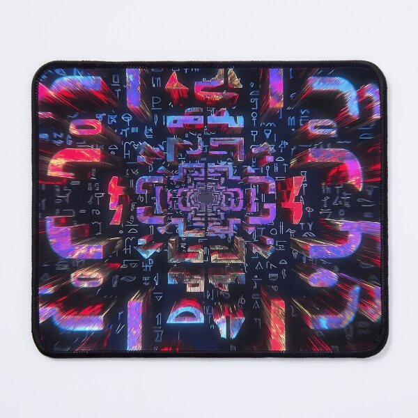 Item preview, Neon Light, Cyberpunk Egyptian Hieroglyphics, symmetrical textures (image size 8320x12480) designed and sold by Digital-Davinci.