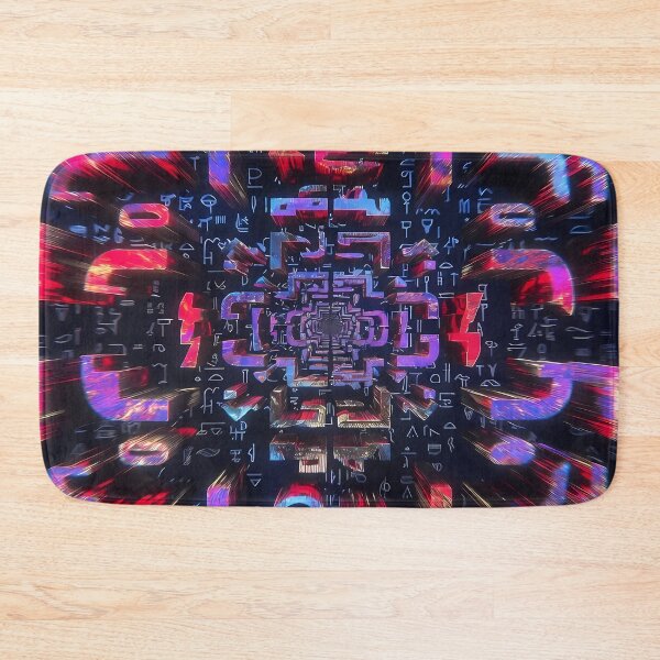 Item preview, Neon Light, Cyberpunk Egyptian Hieroglyphics, symmetrical textures (image size 8320x12480) designed and sold by Digital-Davinci.