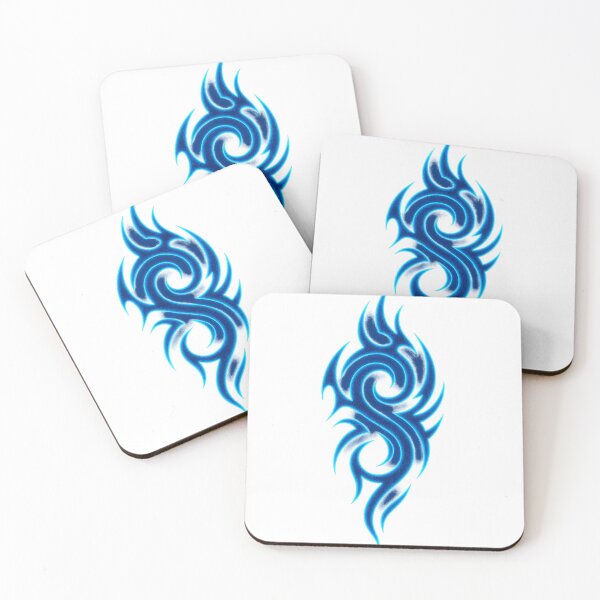 Item preview, Neon Blue Tribal Tattoo Glow Design designed and sold by HiteshArt111.