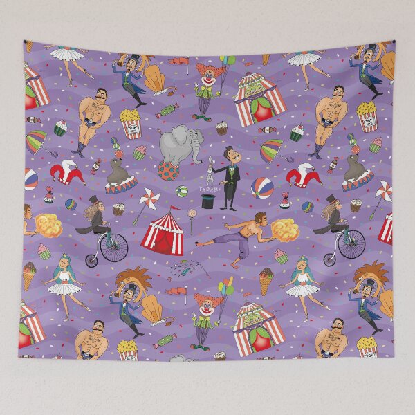 Item preview, Welcome to the circus, colorful pattern designed and sold by Mauswohn.