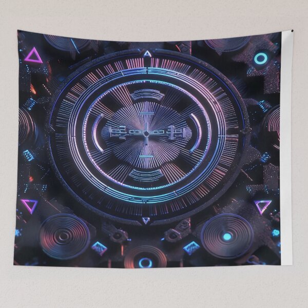 Item preview, Neon Light, Cyberpunk Egyptian Hieroglyphics, symmetrical textures (image size 8320x12480) designed and sold by Digital-Davinci.