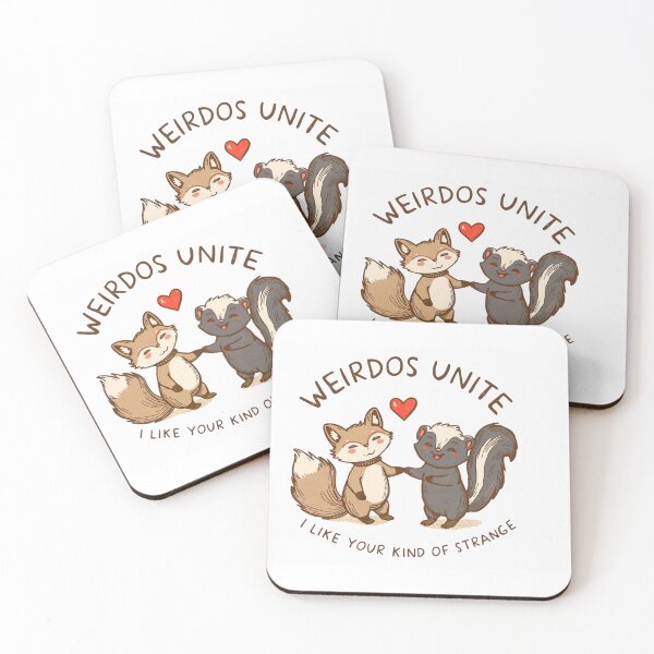 Item preview, Weirdos Unite Shirt – Cute Fox & Skunk Vintage Design – Funny Animal Friendship Tee designed and sold by Printsouf.