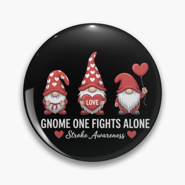Item preview, Gnome Stroke Awareness Red Ribbon designed and sold by MeowtivationP.