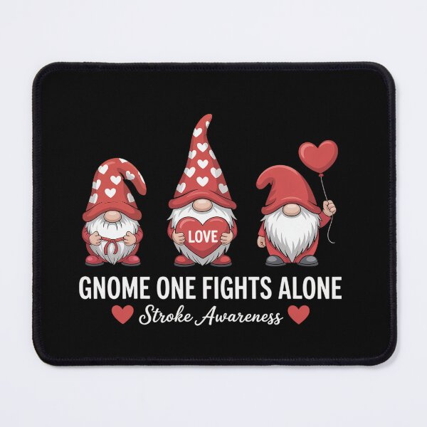Item preview, Gnome Stroke Awareness Red Ribbon designed and sold by MeowtivationP.