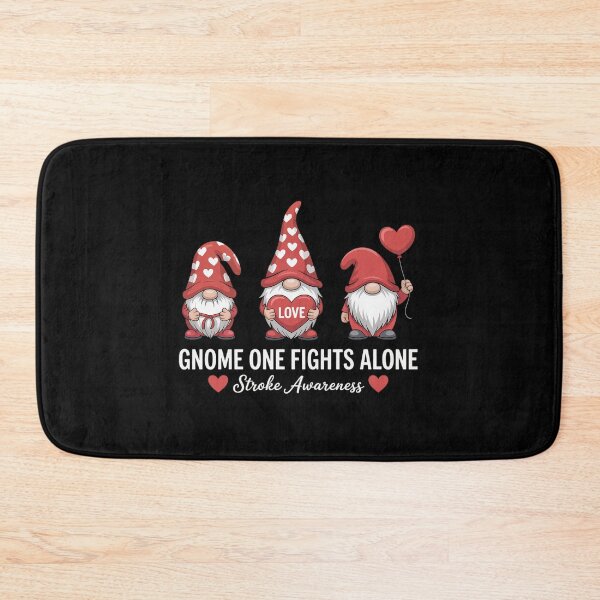 Item preview, Gnome Stroke Awareness Red Ribbon designed and sold by MeowtivationP.