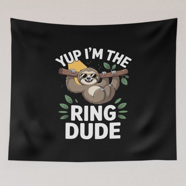 Item preview, Yup I'm The Ring Dude Sloth Ring Bearer Wedding Little Boys designed and sold by CultureSpec.