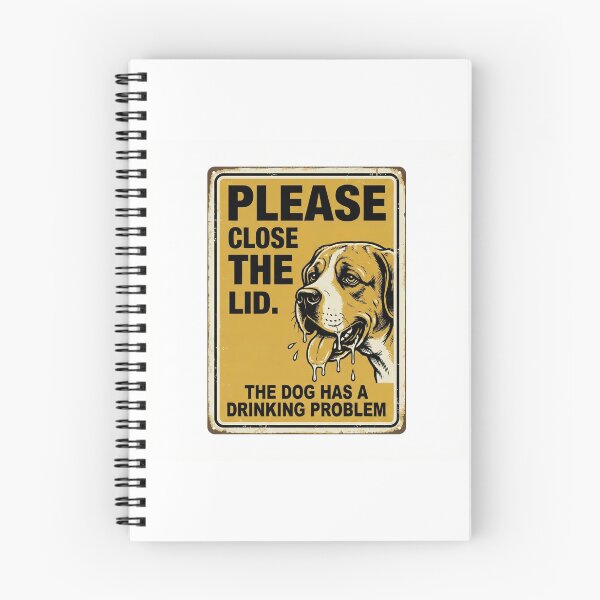 Item preview, Dog Toilet Sign. Please Close The Lid. The Dog Has A Drinking Problem. designed and sold by yellowveggiez.
