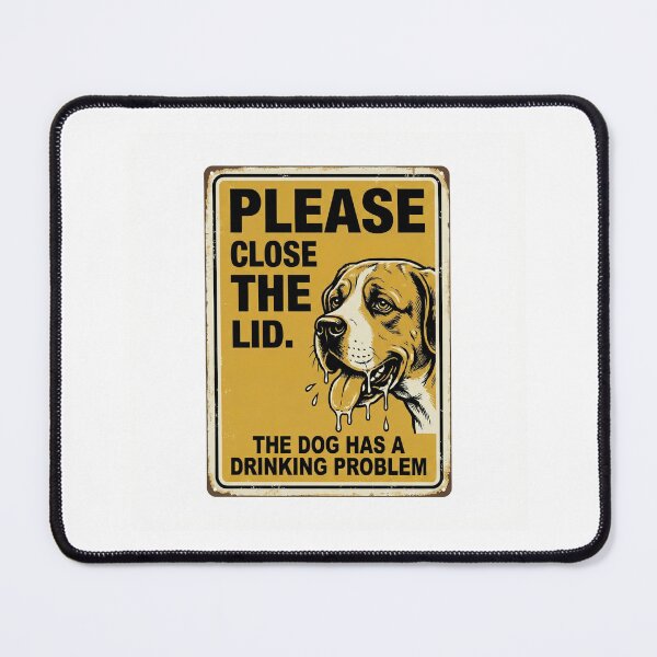 Item preview, Dog Toilet Sign. Please Close The Lid. The Dog Has A Drinking Problem. designed and sold by yellowveggiez.