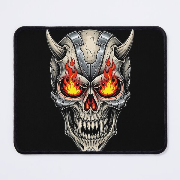 Item preview, Flaming Demon Skull – Fiery Horror Illustration designed and sold by saiful020.