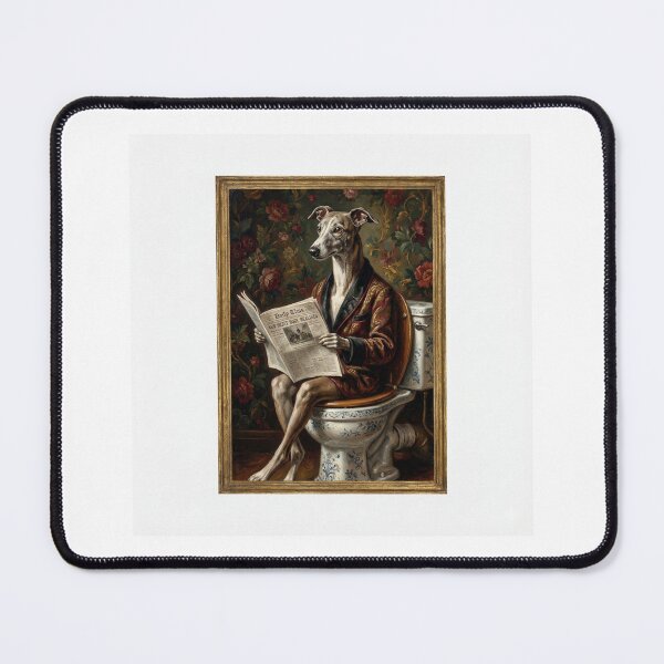 Item preview, Dog Reading On Toilet designed and sold by yellowveggiez.