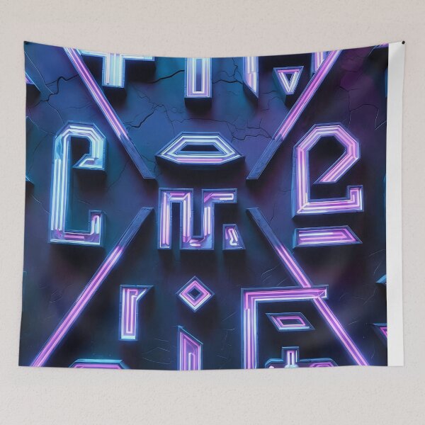 Item preview, Neon Light Symbols, Cyberpunk Egyptian Hieroglyphics, symmetrical textures (image size 8320x12480) designed and sold by Digital-Davinci.