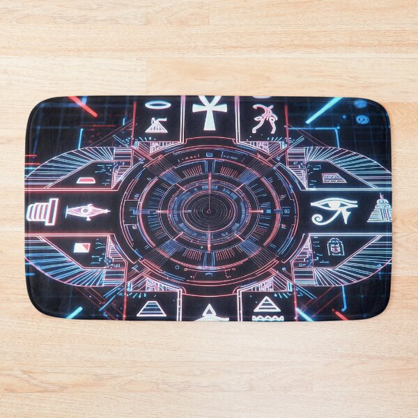 Item preview, Neon Light Symbols, Cyberpunk Egyptian Hieroglyphics, symmetrical textures (image size 8320x12480) designed and sold by Digital-Davinci.