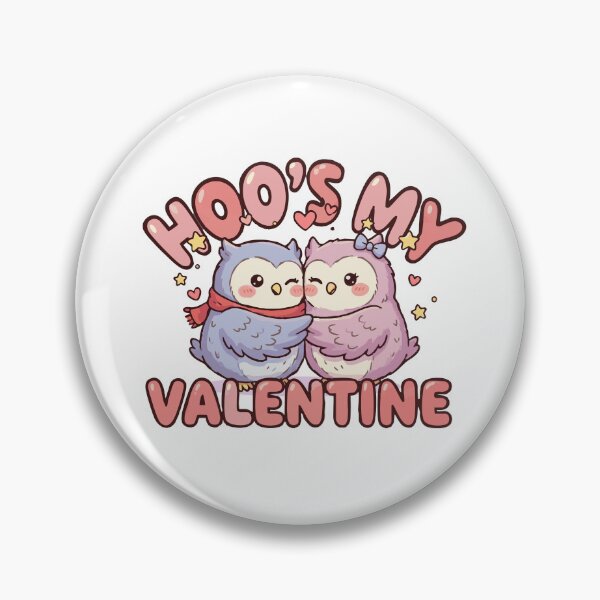 Artikelvorschau, Hoo's My Valentine – ein süßes Eulenpaar-Wortspiel entworfen und verkauft von ffpdsgn.