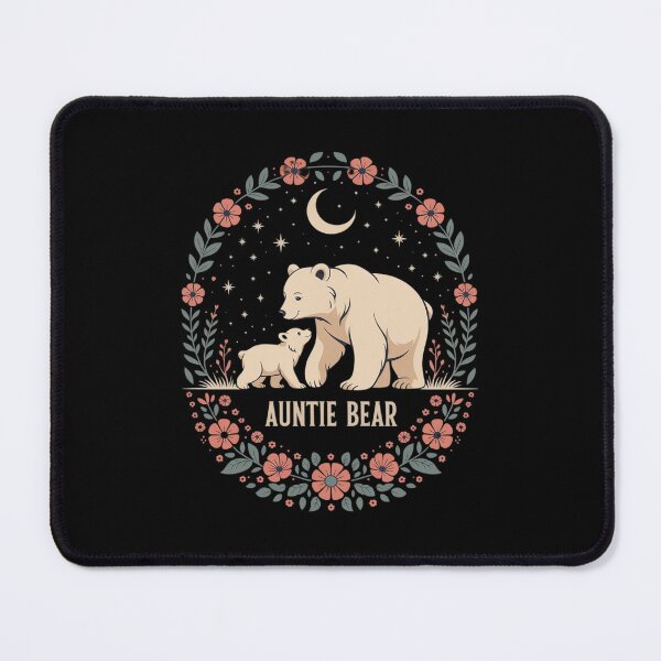 Item preview, Auntie Bear With 1 Cub Boho Floral Cute Aunt Bear  designed and sold by RsFilsingerArt.