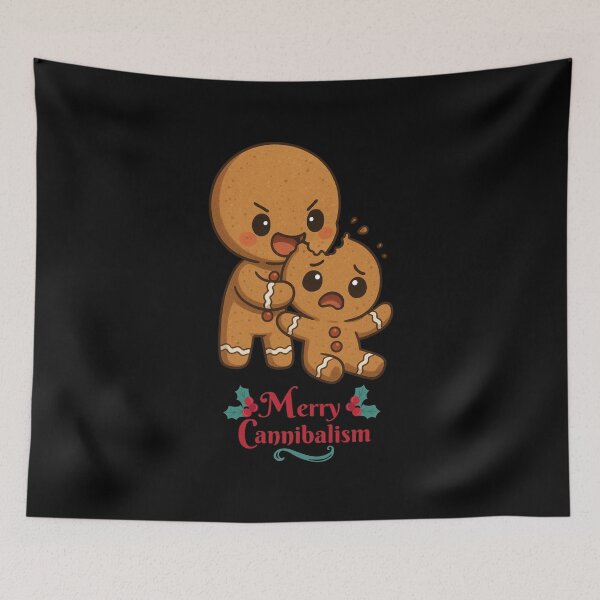 Item preview, Merry Cannibalism - Cute Gingerbread Christmas Shirt designed and sold by GaggleOfGhosts.