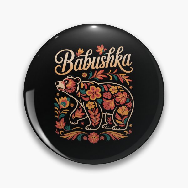 Item preview, Babushka Bear Russian Matryoshka Pattern Grandma  designed and sold by RsFilsingerArt.