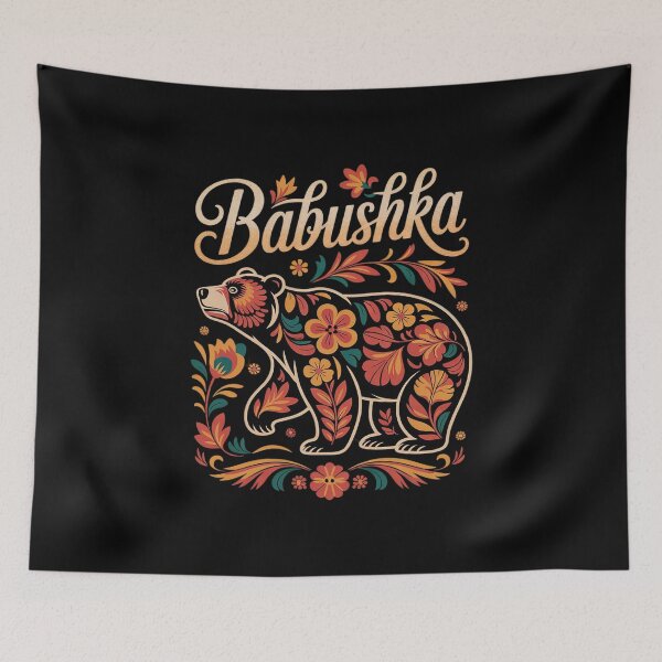 Item preview, Babushka Bear Russian Matryoshka Pattern Grandma  designed and sold by RsFilsingerArt.
