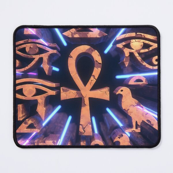Item preview, Neon Light Symbols, Cyberpunk Egyptian Hieroglyphics, symmetrical textures (image size 8320x12480) designed and sold by Digital-Davinci.