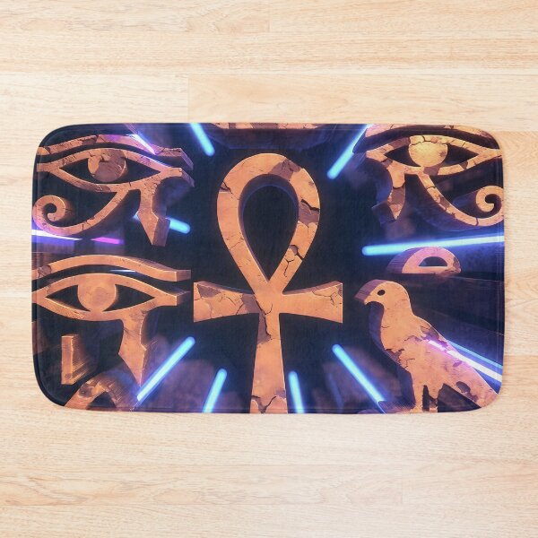 Item preview, Neon Light Symbols, Cyberpunk Egyptian Hieroglyphics, symmetrical textures (image size 8320x12480) designed and sold by Digital-Davinci.