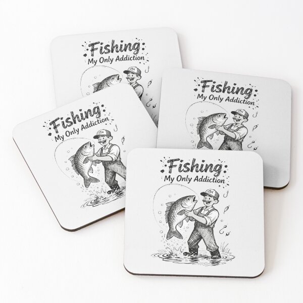 Item preview, Fishing My Only Addiction Cartoon Art designed and sold by EimSol.