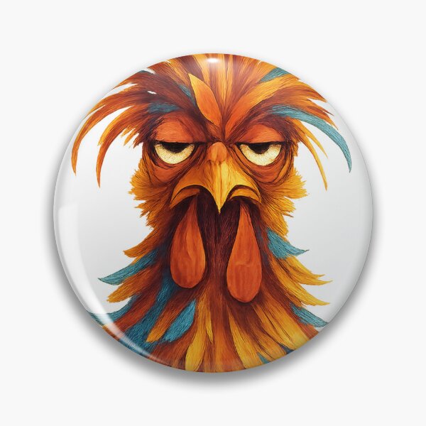 Item preview, Bed-Head Chicken Negative Space Art designed and sold by The Daily Sketchbook .