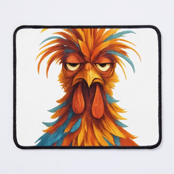 Item preview, Bed-Head Chicken Negative Space Art designed and sold by The Daily Sketchbook .