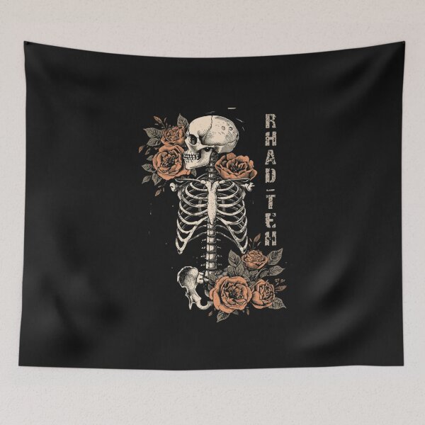 Item preview, Rad Tech Skeleton Shirt – Vintage Floral X-Ray Tech Tee – Radiologic Technologist Gift designed and sold by Printsouf.