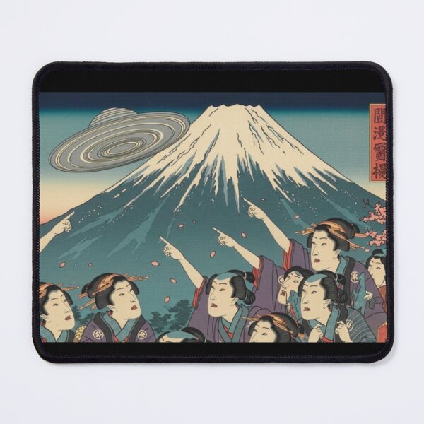 Item preview, UFO Over Mount Fuji designed and sold by Taro-shopping.