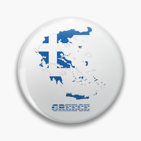 Item preview, Greece Flag map design designed and sold by BasbiArt.