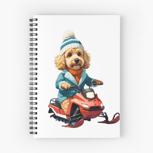 Item preview, Golden Doodle on a Snowmobile designed and sold by Kedspicedesign.