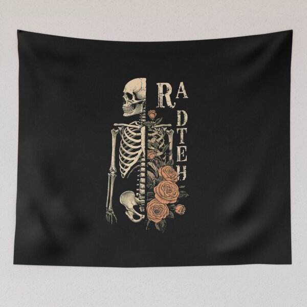 Item preview, Rad Tech Skeleton Shirt – Vintage Floral X-Ray Tech Tee – Radiologic Technologist Gift designed and sold by Printsouf.