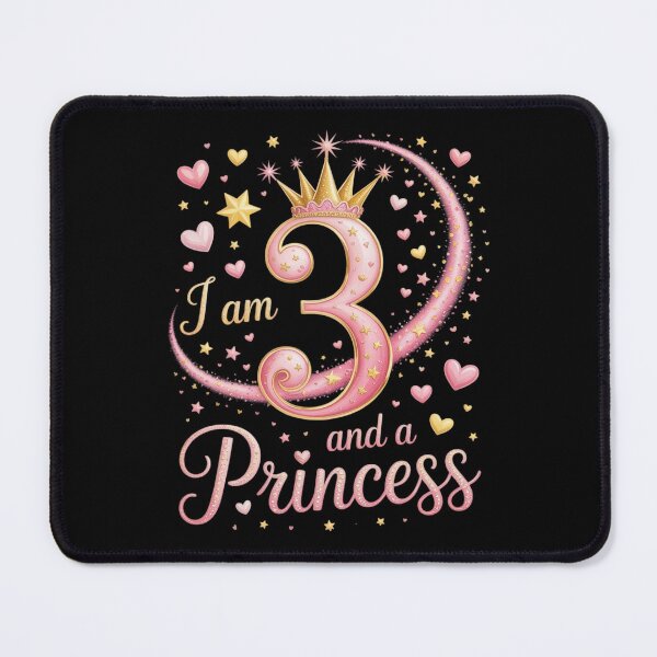 Item preview, 3 Years I Am 3 and A Princess Cute Girl Outfit 3rd Birthday designed and sold by ToggleBet.