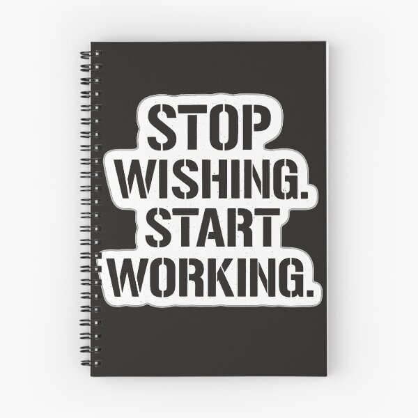 Item preview, Stop Wishing Start Working – Stencil Street Art Motivation designed and sold by BadaBingBear.