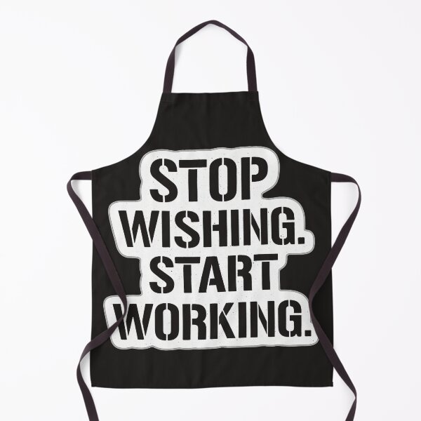 Item preview, Stop Wishing Start Working – Stencil Street Art Motivation designed and sold by BadaBingBear.