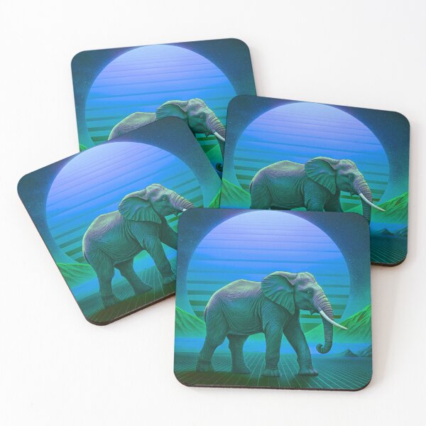 Item preview, Retro Neon Elephant – Futuristic Wildlife T-Shirt designed and sold by Mousy17.