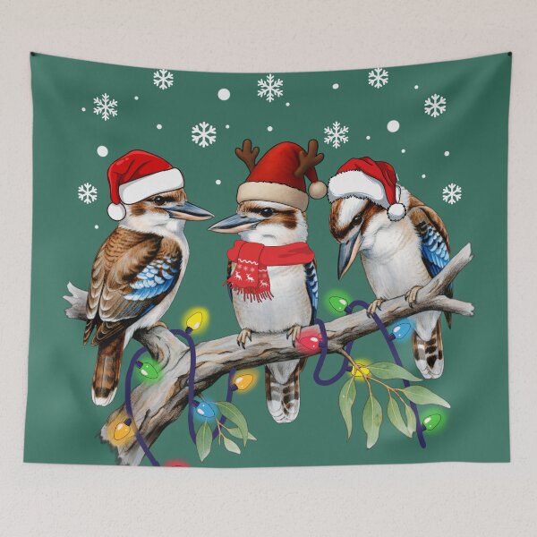Item preview, Merry Christmas kookaburras - Xmas kookaburra Christmas Australia Bird Gift Men Woman kids  designed and sold by Taylor  ART.